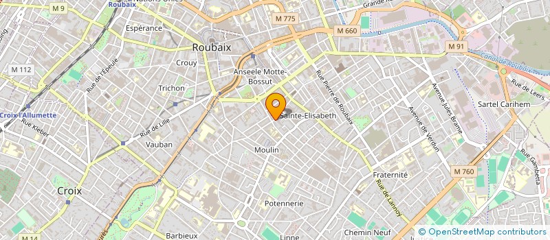 localisation de l'entreprise COMITE QUARTIER SAINTE ELISABETH à ROUBAIX