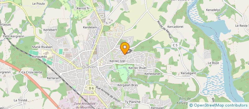 localisation de l'entreprise COMITE QUEVEN KORO  QUEVEN