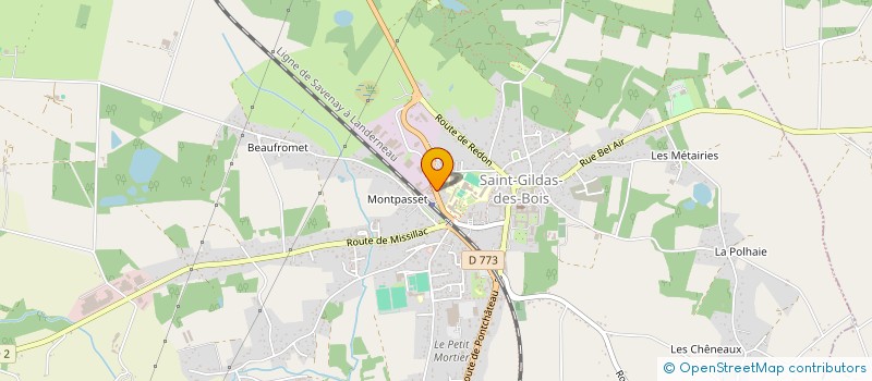 localisation de l'entreprise COMITE REG ACTION CONCERTEE DEVEL AGRIC à SAINT-GILDAS-DES-BOIS