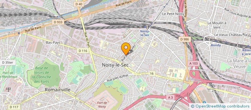 localisation de l'entreprise COMITE REG ILE DE FRANCE MARNE DE GYM à NOISY-LE-SEC