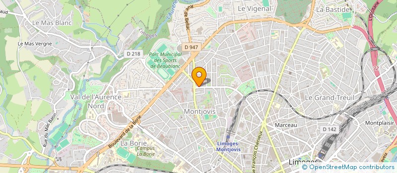 localisation de l'entreprise COMITE REG LIMOUS GYMNASTIQUE VOLONTAIRE à LIMOGES