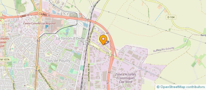 localisation de l'entreprise COMITE REGIO SPORT AUTO BOURG FR COMTE  DIJON