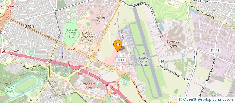 localisation de l'entreprise COMITE REGIONAL AERONAUTIQUE AUVERGNE RHONE-ALPES à BRON