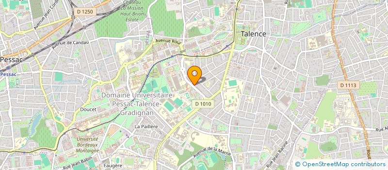 localisation de l'entreprise COMITE REGIONAL CANOE KAYAK NOUVELLE AQUITAINE  TALENCE