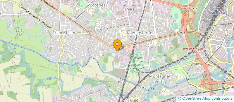 localisation de l'entreprise COMITE REGIONAL D'ALSACE DE CANOE-KAYAK à STRASBOURG