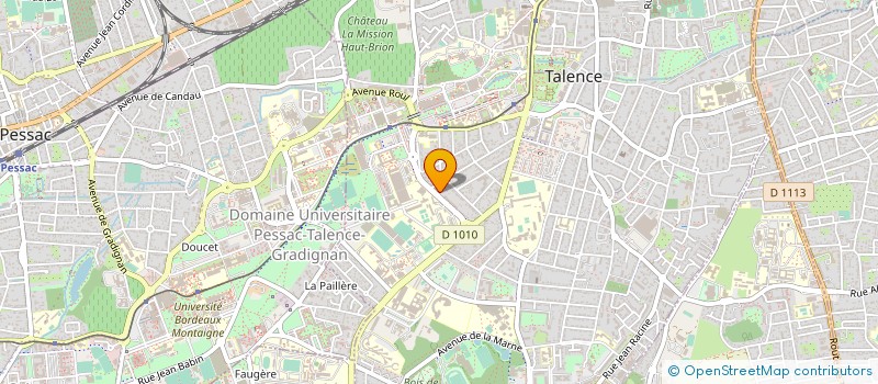 localisation de l'entreprise COMITE REGIONAL D AQUITAINE D HALTEROPHILIE - MUSCULATION (CRAHM)  TALENCE