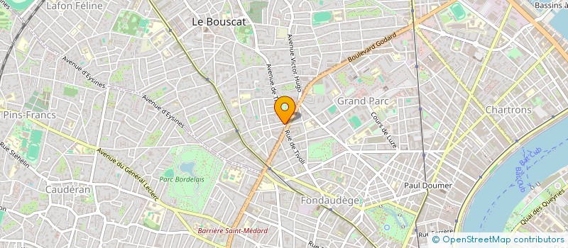 localisation de l'entreprise COMITE REGIONAL D'EQUITATION DE NOUVELLE AQUITAINE - CRE DE NOUVELLE AQUITAINE à TALENCE