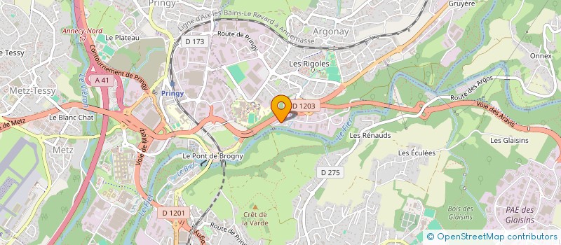 localisation de l'entreprise COMITE REGIONAL DAUPHINE SAVOIE DE LA FEDERATION FRANCAISE DES PECHEURS SPORTIFS MOUCHE ET LANCER  ARGONAY