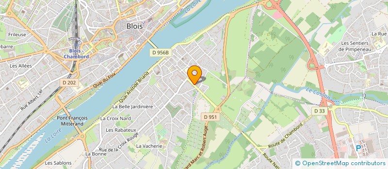 localisation de l'entreprise COMITE REGIONAL DE BRIDGE DE L'ORLEANAIS  BLOIS
