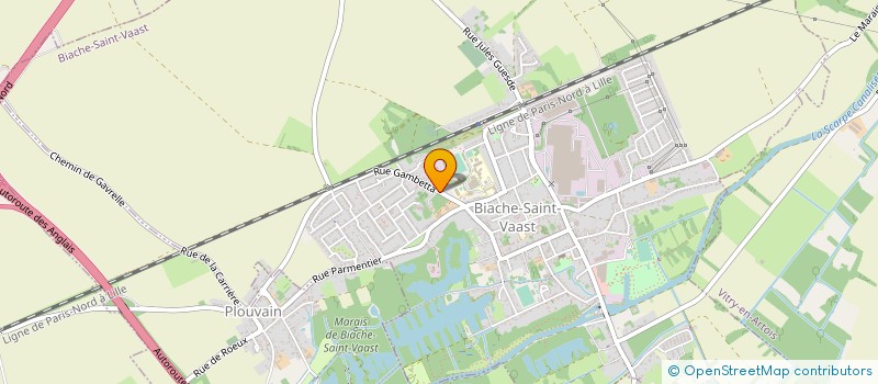 localisation de l'entreprise COMITE REGIONAL DE CANOE KAYAK ET SPORTS DE PAGAIE DES HAUTS DE FRANCE  BIACHE-SAINT-VAAST