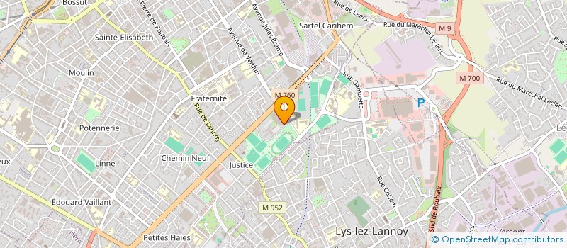 localisation de l'entreprise COMITE REGIONAL DE CYCLISME HAUTS DE FRANCE  ROUBAIX