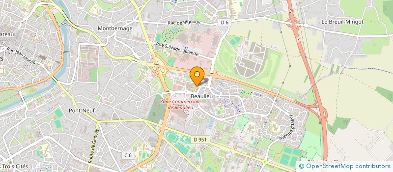 localisation de l'entreprise COMITE REGIONAL DE GYMNASTIQUE POITOU CHARENTES  POITIERS