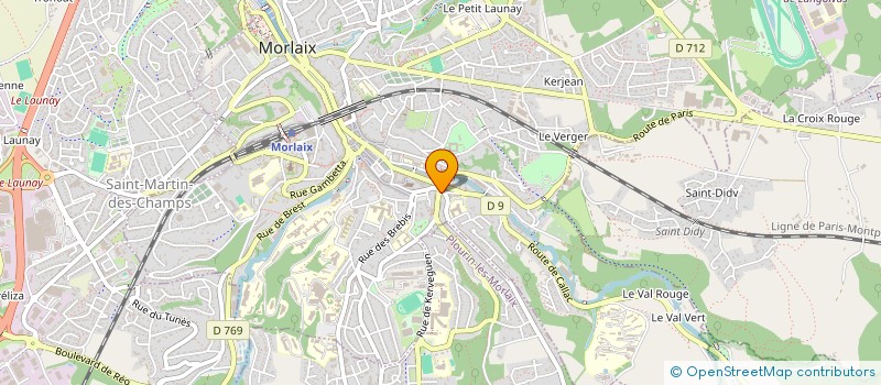 localisation de l'entreprise COMITE REGIONAL DE LA CONCHYLICULTURE BRETAGNE NORD  MORLAIX