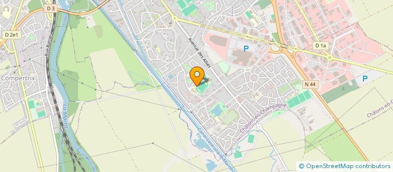 localisation de l'entreprise COMITE REGIONAL  DES ASPTT DE CHAMPAGNE - ARDENNE  CHALONS-EN-CHAMPAGNE