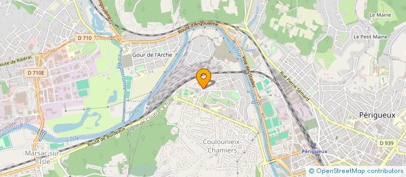 localisation de l'entreprise COMITE REGIONAL DES ASPTT NOUVELLE AQUITAINE  COULOUNIEIX-CHAMIERS