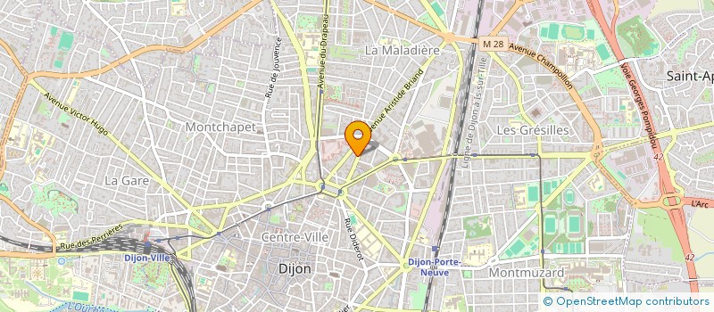 localisation de l'entreprise COMITE REGIONAL DES ASSOCIATIONS DE JEUNESSE ET D'EDUCATION POPULAIRE DE BOURGOGNE  DIJON