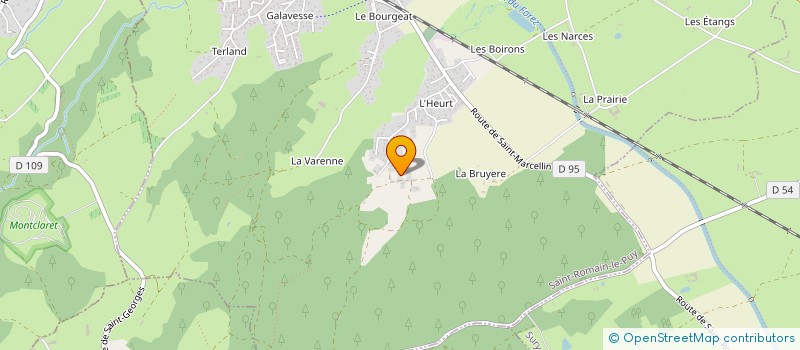 localisation de l'entreprise COMITE REGIONAL DES COPAINS DE PAULINE  SAINT-ROMAIN-LE-PUY