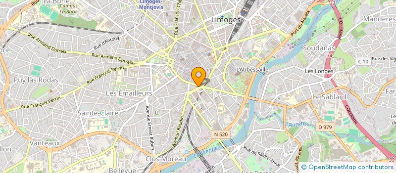 localisation de l'entreprise COMITE REGIONAL DES DONNEURS DE SANG BENEVOLES DU LIMOUSIN à LIMOGES