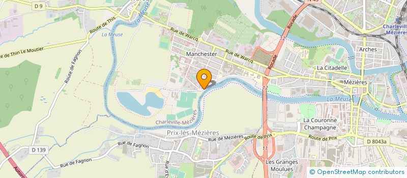 localisation de l'entreprise COMITE REGIONAL DES SPORTS DE GLACE  CHARLEVILLE-MEZIERES