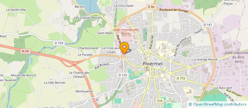 localisation de l'entreprise COMITE REGIONAL DEVELOPPEMENT AGRICOLE à PLOERMEL