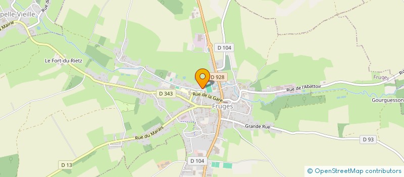 localisation de l'entreprise COMITE REGIONAL DU SPORT EN MILIEU RURAL DES HAUTS DE FRANCE  FRUGES