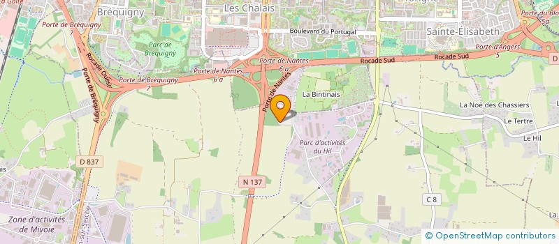 localisation de l'entreprise COMITE REGIONAL FEDERATION SPORTIVE ET CULTURELLE DE FRANCE DE BRETAGNE  NOYAL-CHATILLON-SUR-SEICHE