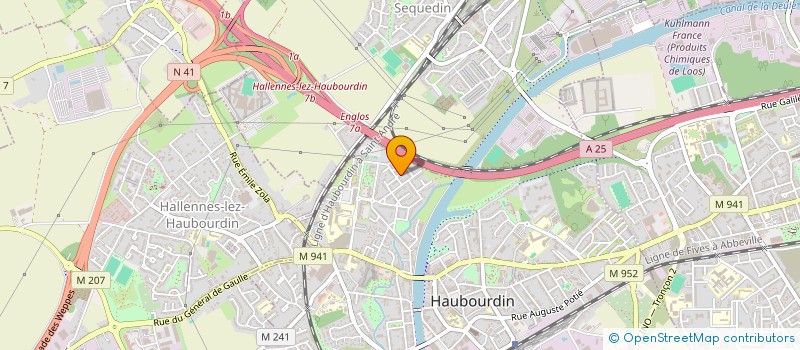 localisation de l'entreprise COMITE REGIONAL FEDERE POUR LE DON DE SANG BENEVOLE DU NORD - PAS-DE-CALAIS  HAUBOURDIN