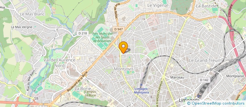 localisation de l'entreprise COMITE REGIONAL HANDISPORT LIMOUSIN à LIMOGES