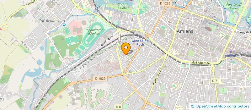 localisation de l'entreprise COMITE REGIONAL HAUTS DE FRANCE DES MEDAILLES DE LA JEUNESSE, DES SPORTS ET DE L'ENGAGEMENT ASSOCIATIF  AMIENS