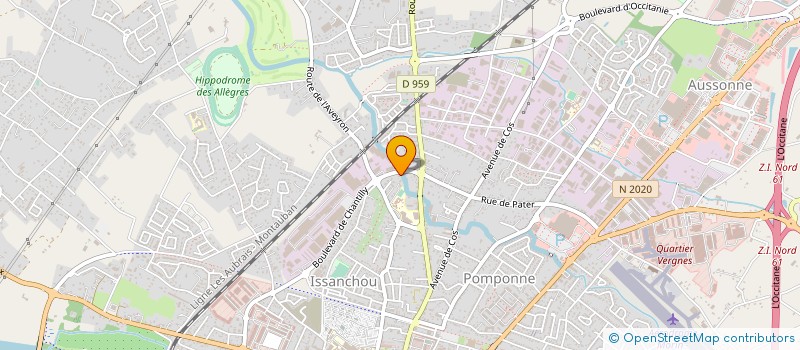 localisation de l'entreprise COMITE REGIONAL OCCITANIE DE LA FEDERATION FRANCAISE DE PETANQUE ET JEU PROVENCAL  MONTAUBAN