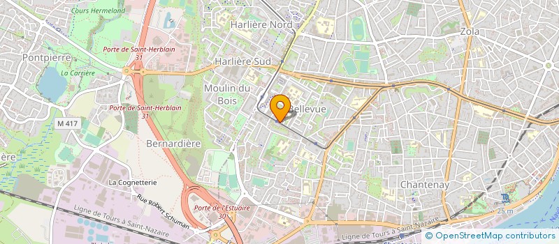 localisation de l'entreprise COMITE REGIONAL SKI DE L OUEST à NANTES