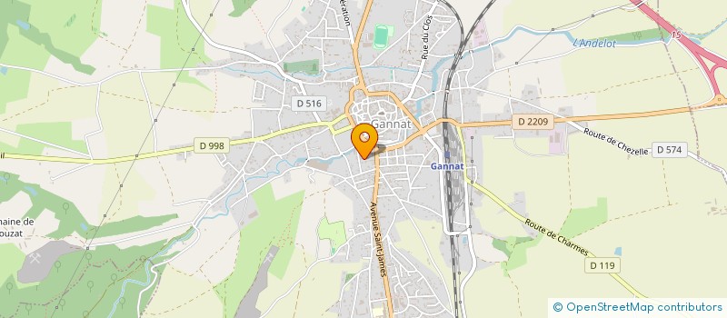 localisation de l'entreprise COMITE REGIONAL SPORT POUR TOUS AUVERGNE  GANNAT