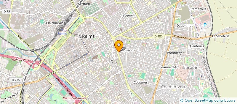 localisation de l'entreprise COMITE REGIONAL TRANSPORT ET EQUIPEMENT  REIMS