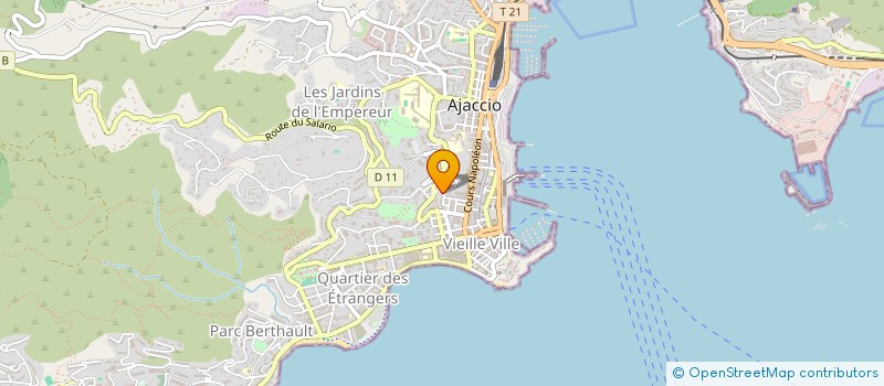 localisation de l'entreprise COMITE REGIONAL UFOLEP CORSE  AJACCIO