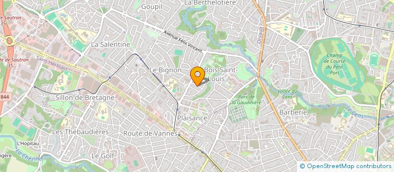 localisation de l'entreprise COMITE REGIONAL ULM PAYS DE LA LOIRE  ORVAULT