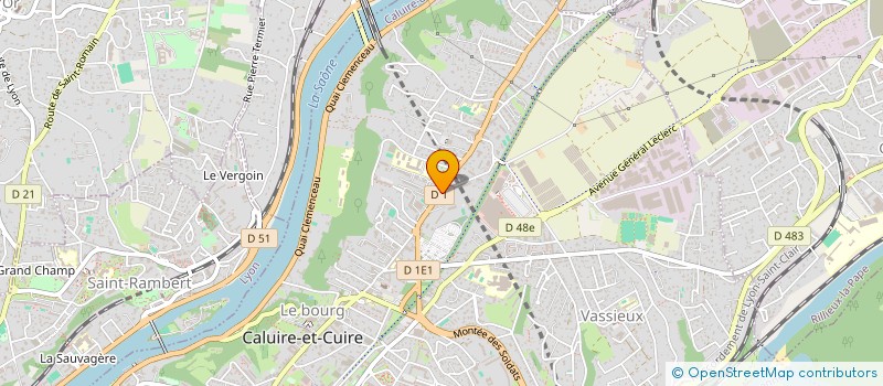 localisation de l'entreprise COMITE REGIONAL USEP AUVERGNE - RHONE-ALPES (CRUSEP AURA)  CALUIRE-ET-CUIRE