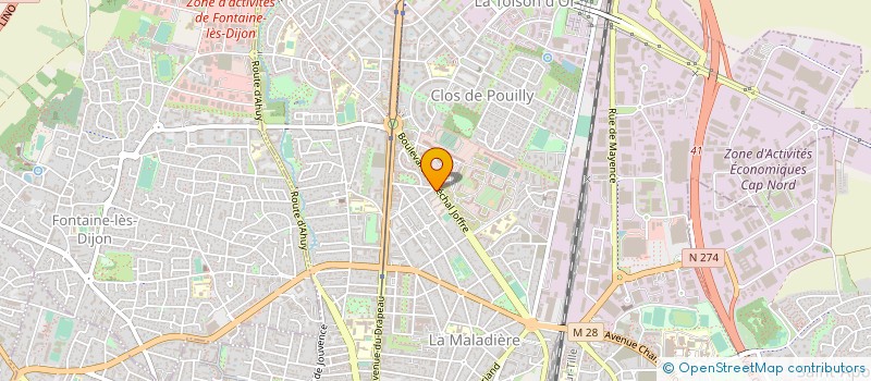 localisation de l'entreprise COMITE REGIONAL USEP BOURGOGNE/FRANCHE-COMTE (CRUSEP BFC)  DIJON