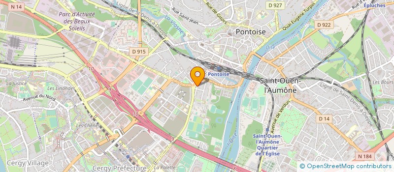 localisation de l'entreprise COMITE REGIONAL USEP DE L'ILE DE FRANCE  PONTOISE