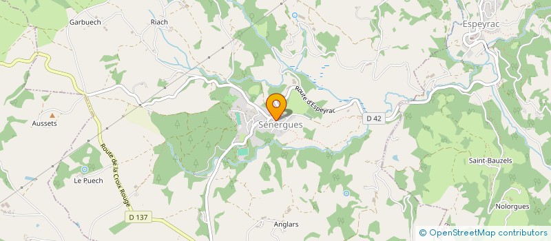 localisation de l'entreprise COMITE RURAL D'ANIMATION, SPORTS, LOISIRS, CULTURE ET TOURISME  SENERGUES