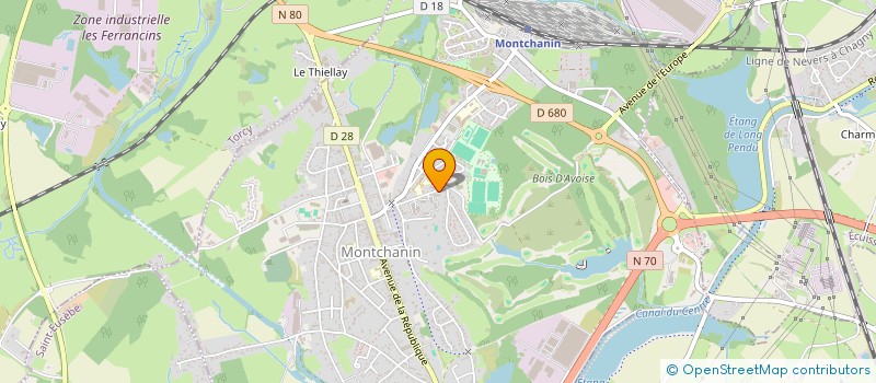 localisation de l'entreprise COMITE SAONE ET LOIRE TENNIS à MONTCHANIN