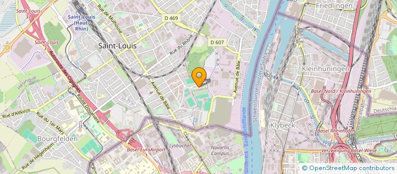localisation de l'entreprise COMITE SOCIAL DES DOUANES DU HAUT-RHIN à SAINT-LOUIS