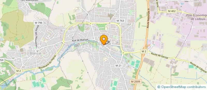 localisation de l'entreprise COMITE SOCIAL DU PERSONNEL COMMUNAL VILLE DE CEBAZAT  CEBAZAT