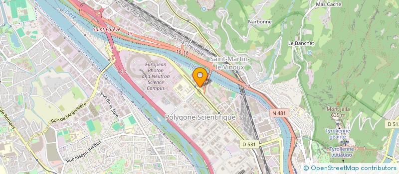 localisation de l'entreprise COMITE SOCIAL ECONOMIQUE CRCA SUD RHONE ALPES à GRENOBLE