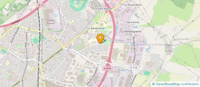 localisation de l'entreprise COMITE SOCIAL ECONOMIQUE D'ENTREPRISE EPARC  SAINT-BARTHELEMY-D'ANJOU