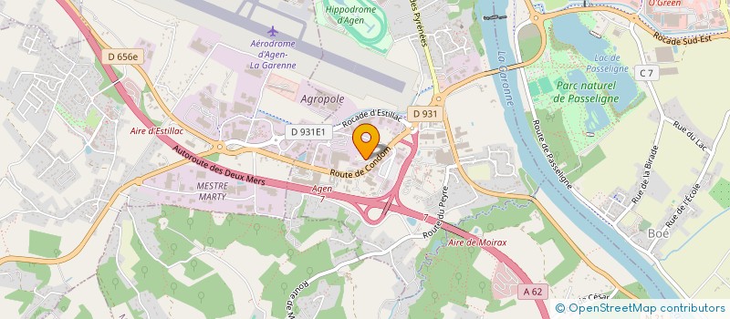 localisation de l'entreprise COMITE SOCIAL ET ECONOMIQUE ASF SUD-OUEST  LE PASSAGE