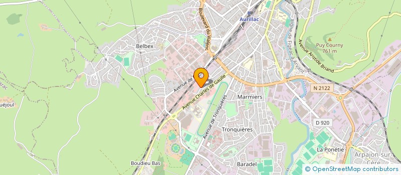 localisation de l'entreprise COMITE SOCIAL ET ECONOMIQUE DE L'ADSEA DU CANTAL à AURILLAC