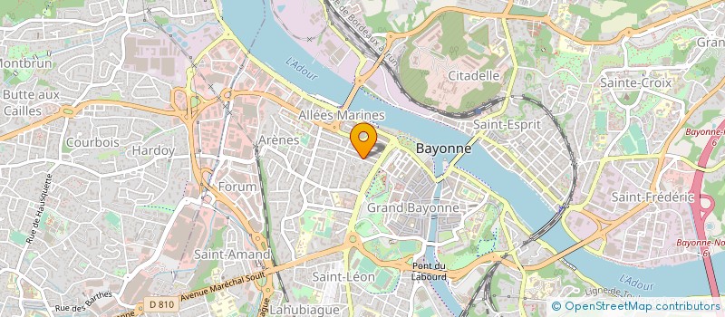 localisation de l'entreprise COMITE SOCIAL ET ECONOMIQUE DE LA CAF DES PYRENEES ATLANTIQUES à BAYONNE