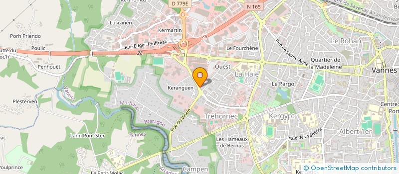 localisation de l'entreprise COMITE SOCIAL ET ECONOMIQUE DE LA CAISSE REGIONALE DE CREDIT AGRICOLE DU MORBIHAN à VANNES