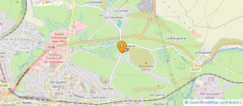 localisation de l'entreprise COMITE SOCIAL ET ECONOMIQUE FONDATION OPTEO à ONET-LE-CHATEAU