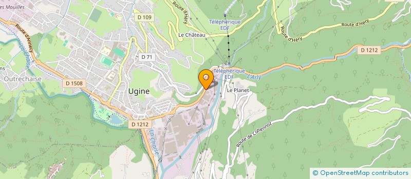 localisation de l'entreprise COMITE SOCIAL ET ECONOMIQUE FRAMATOME UGINE EX CEZUS à UGINE